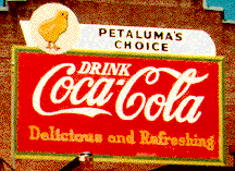 Classic Coke Cola Billboard in Petaluma